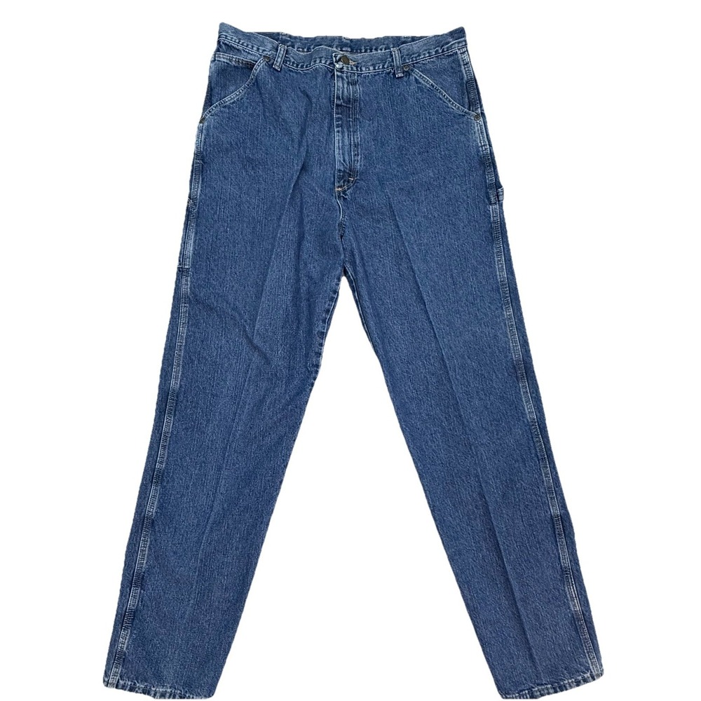 Vintage Old Mill Carpenter Jeans Mens 38x34‎ Blue Denim Workwear Straight Leg